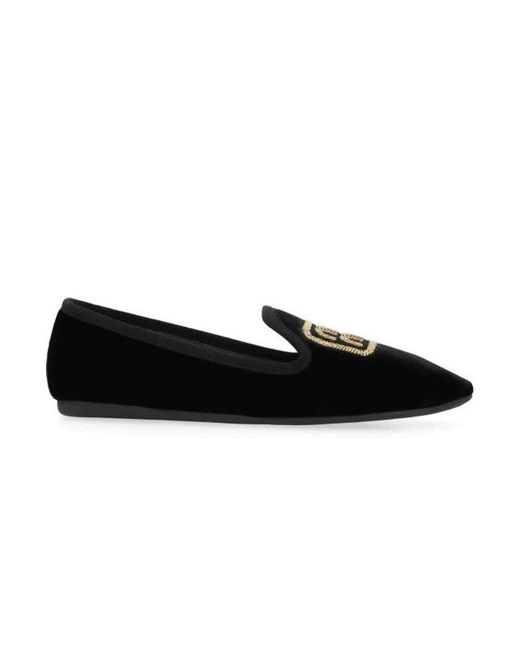 Miu Miu Velvet Logo Flats Glam Steals
