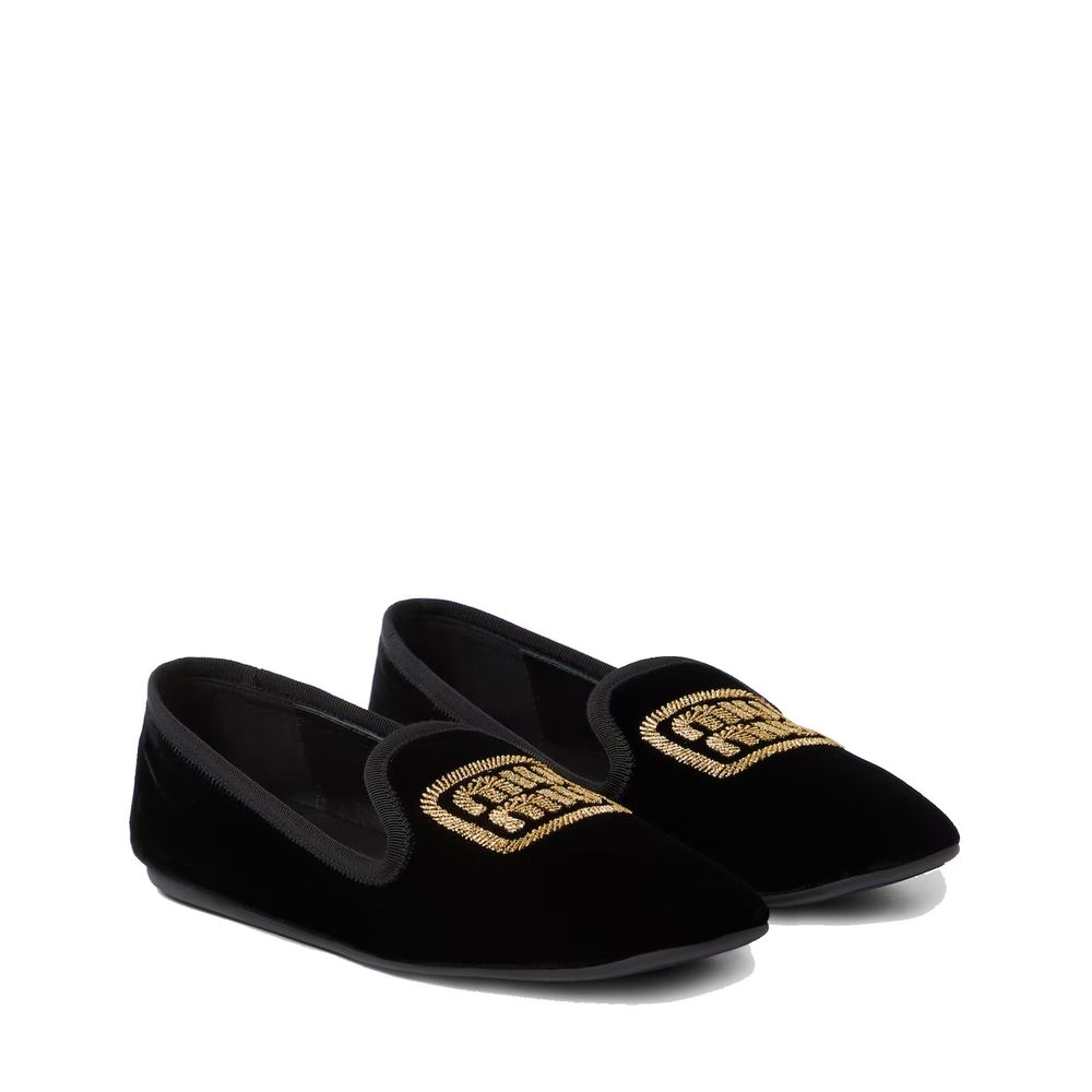 Miu Miu Velvet Logo Flats Glam Steals