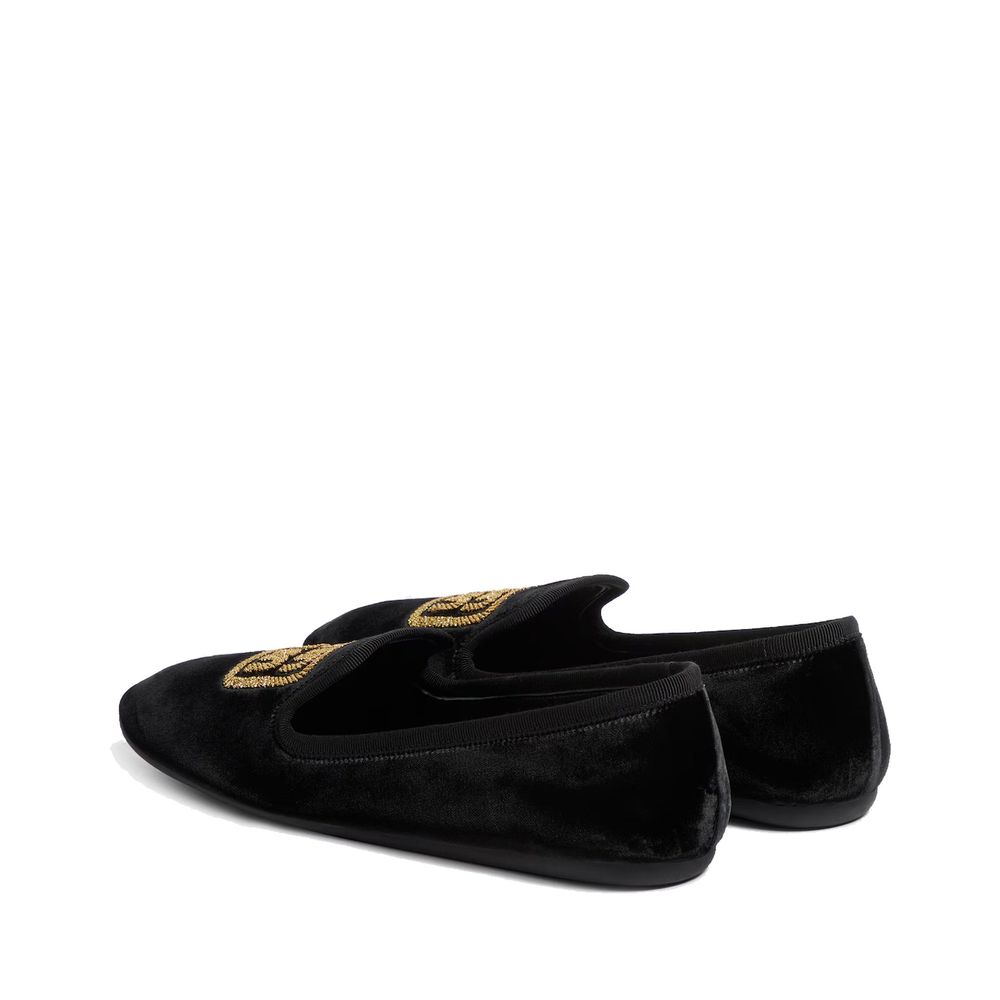 Miu Miu Velvet Logo Flats Glam Steals
