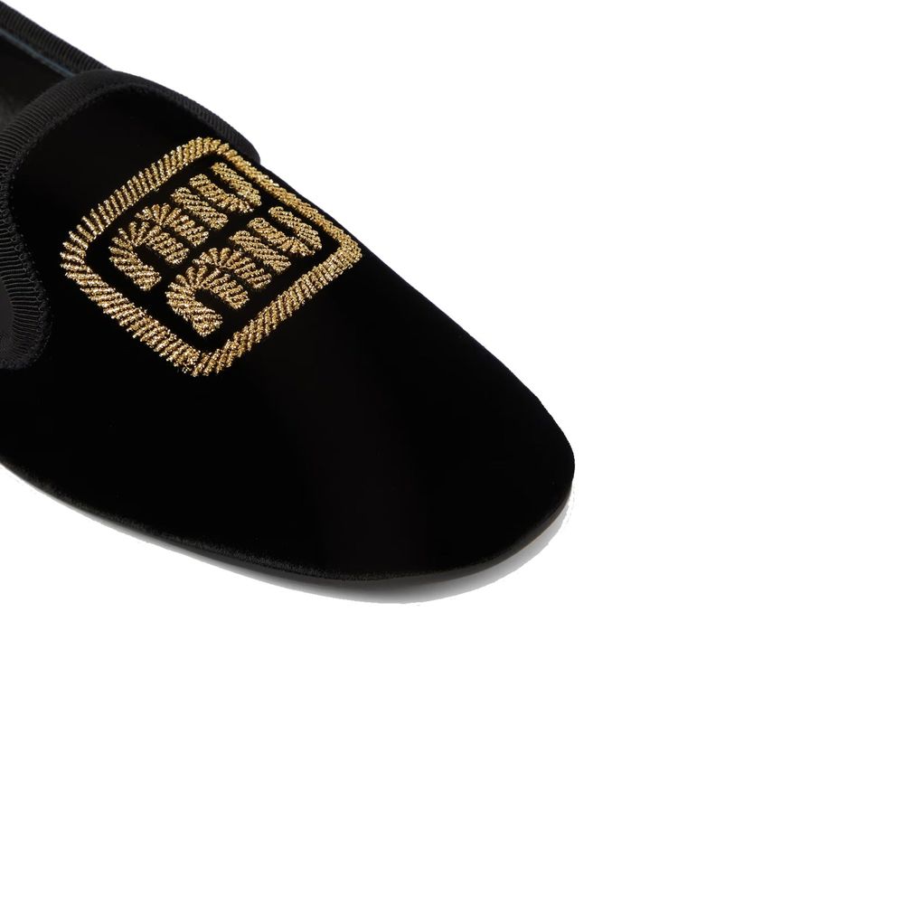 Miu Miu Velvet Logo Flats Glam Steals