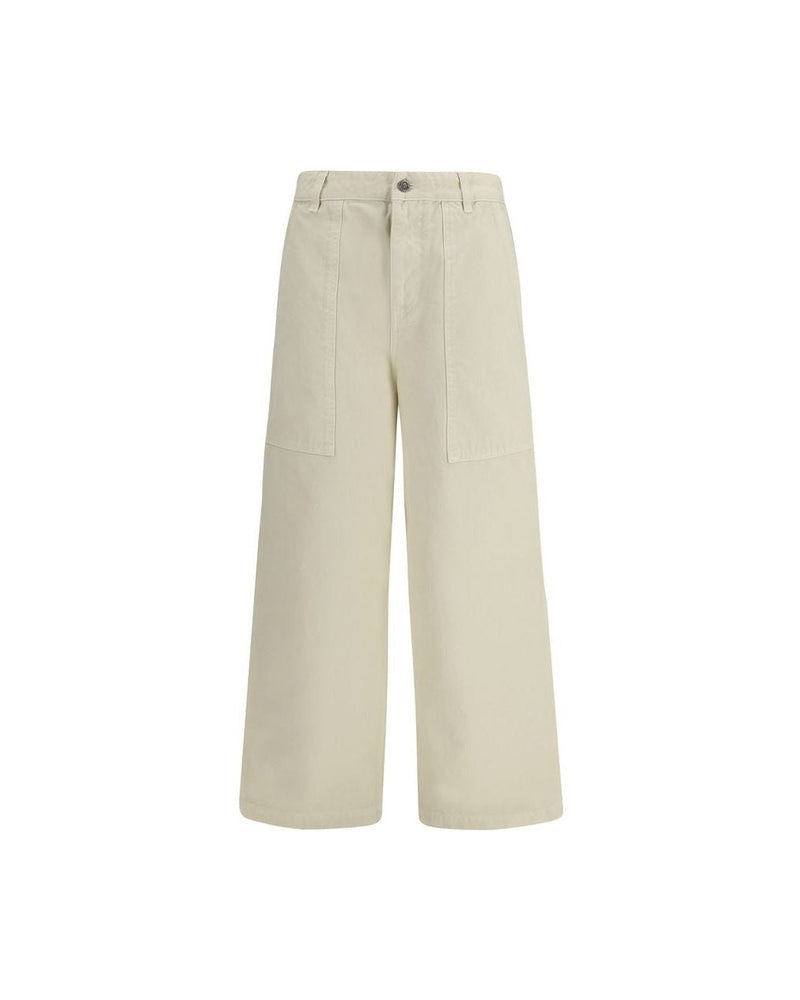Moncler Beige Cotton Casual Pant Glam Steals