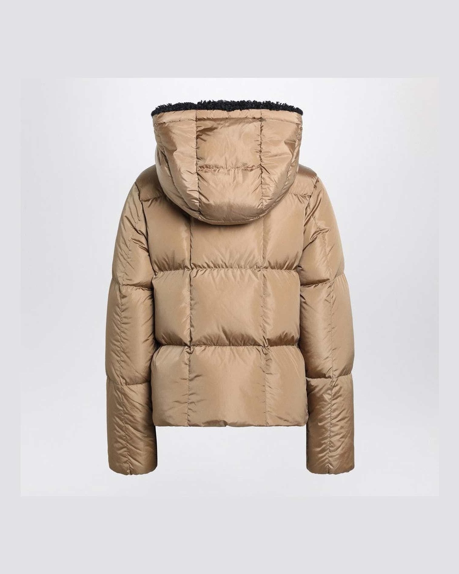 Moncler Beige Hooded Puffer Jacket Glam Steals