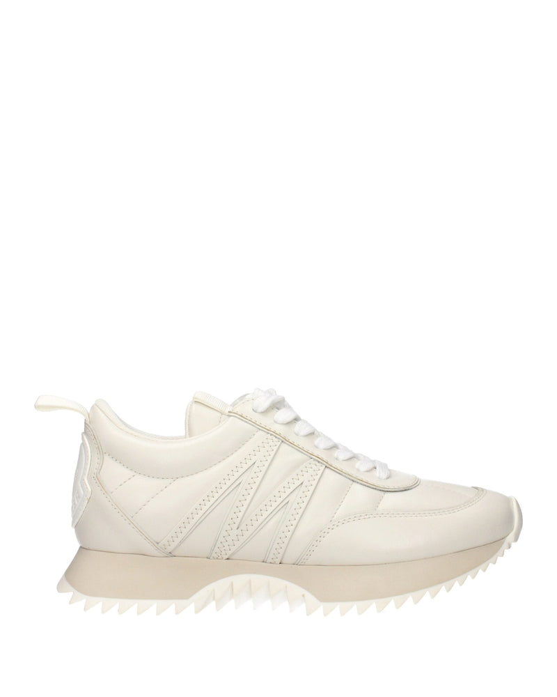 Moncler Beige Leather Low Top Sneakers Glam Steals