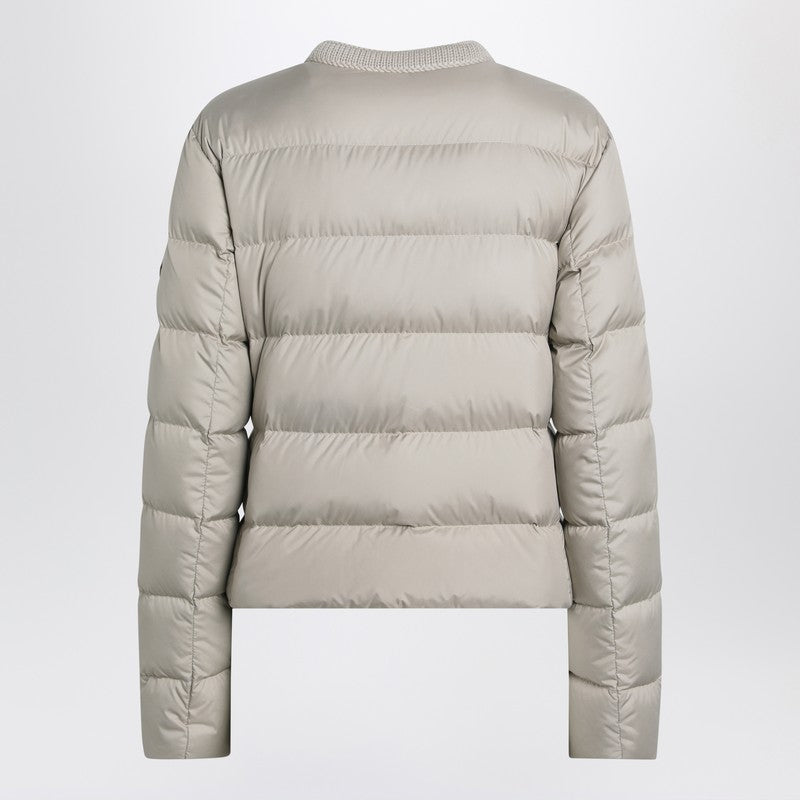 Moncler Beige Light Short Zip Up Puffer Jacket Glam Steals
