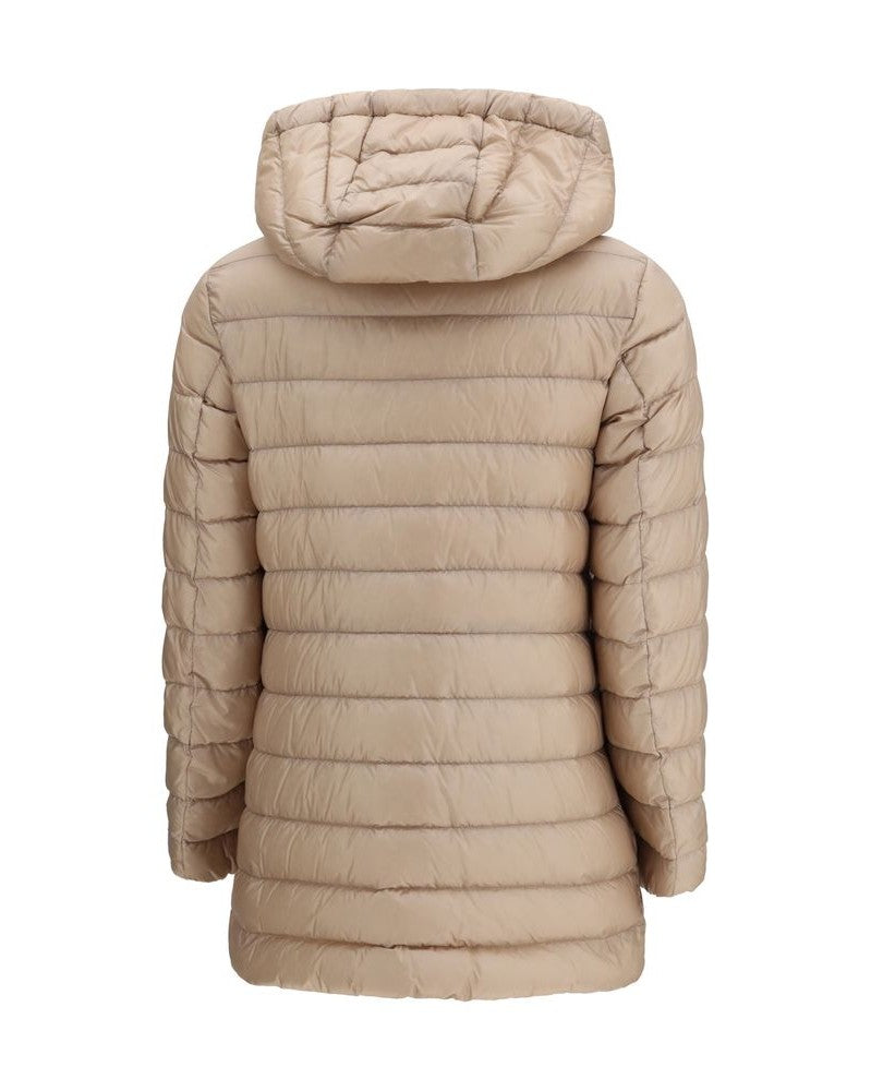 Moncler Beige Polyamide Coat Glam Steals