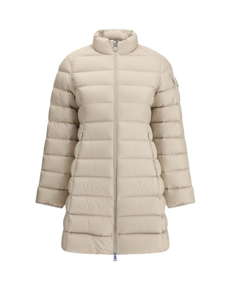 Moncler Beige Polyester Coat Glam Steals