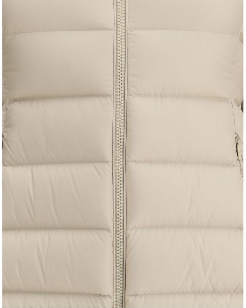 Moncler Beige Polyester Coat Glam Steals