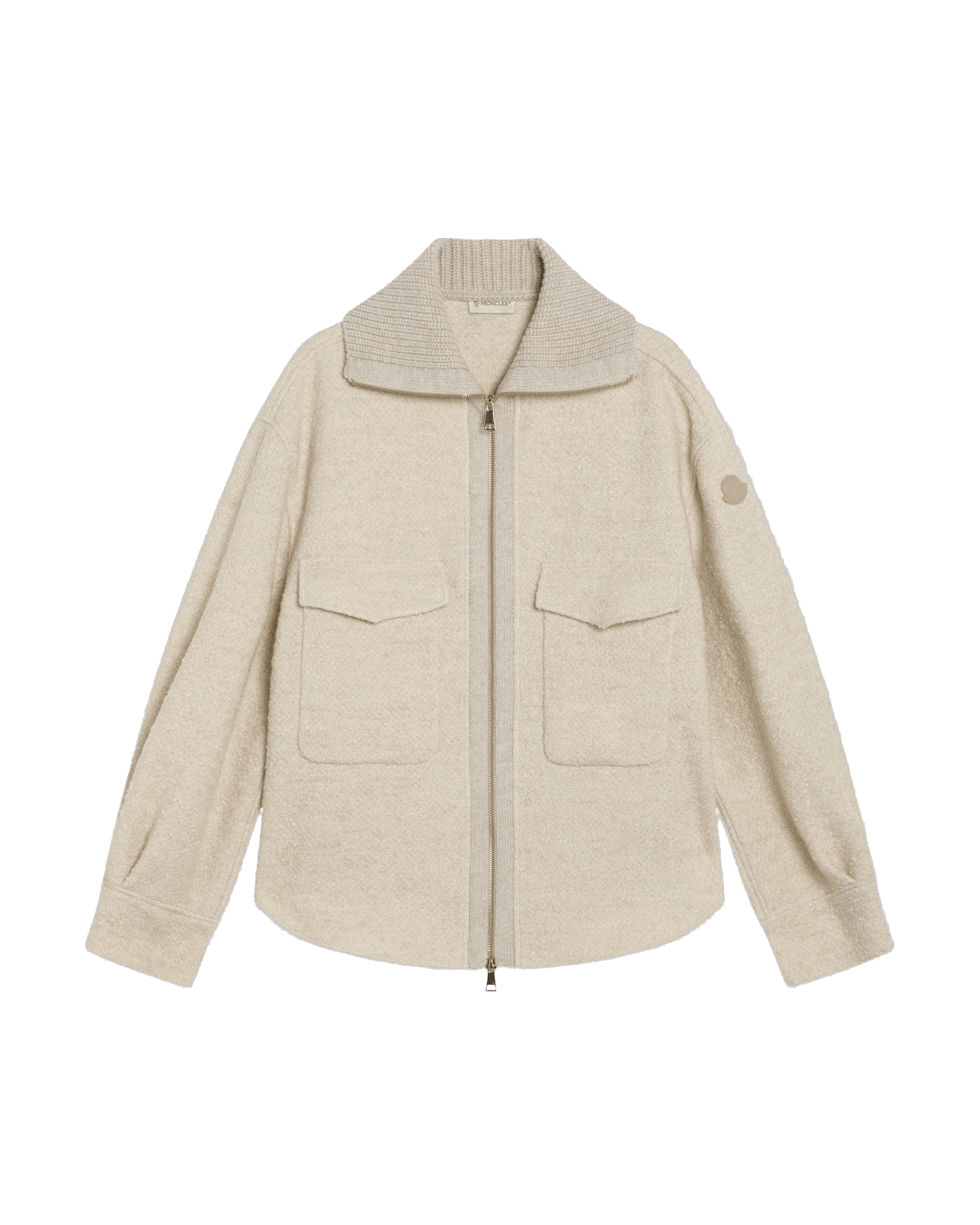 Moncler Beige Wool Light Zip Jacket in Blend