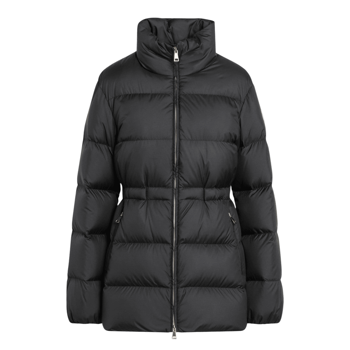 Moncler Black Brossette Down Jacket Zip