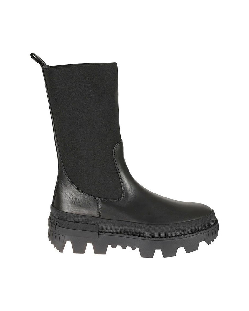 Moncler Black Calfskin Ankle Boots Glam Steals