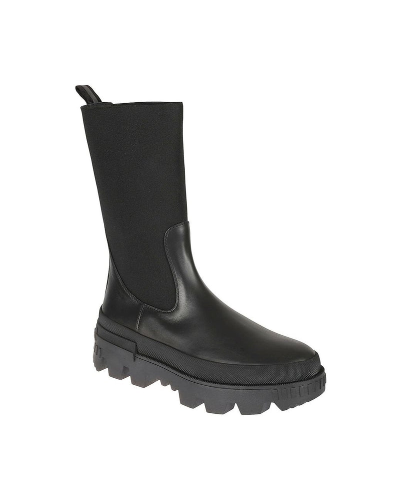 Moncler Black Calfskin Ankle Boots Glam Steals