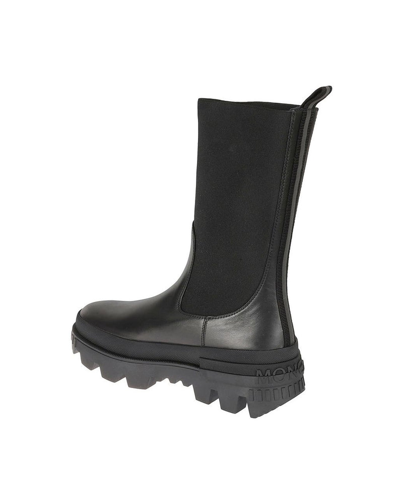 Moncler Black Calfskin Ankle Boots Glam Steals
