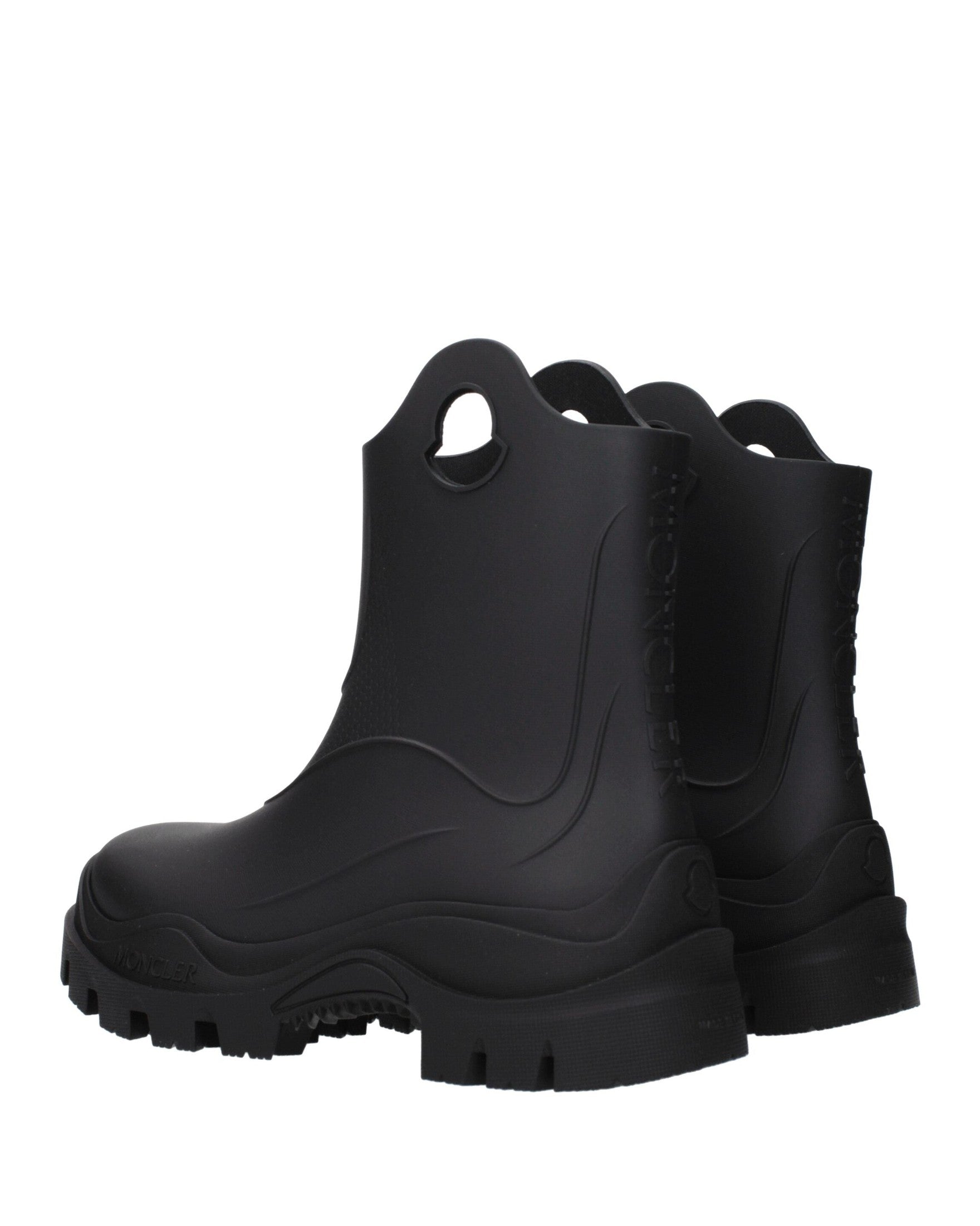 Moncler Black Cotton Ankle Boots Glam Steals