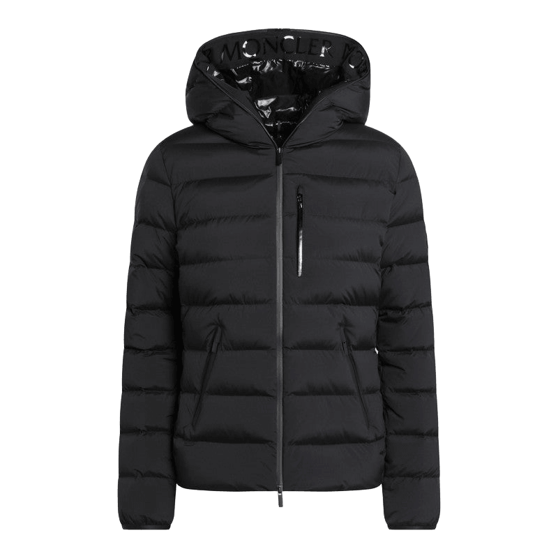 Moncler Black Herbe Hooded Puffer Jacket Glam Steals