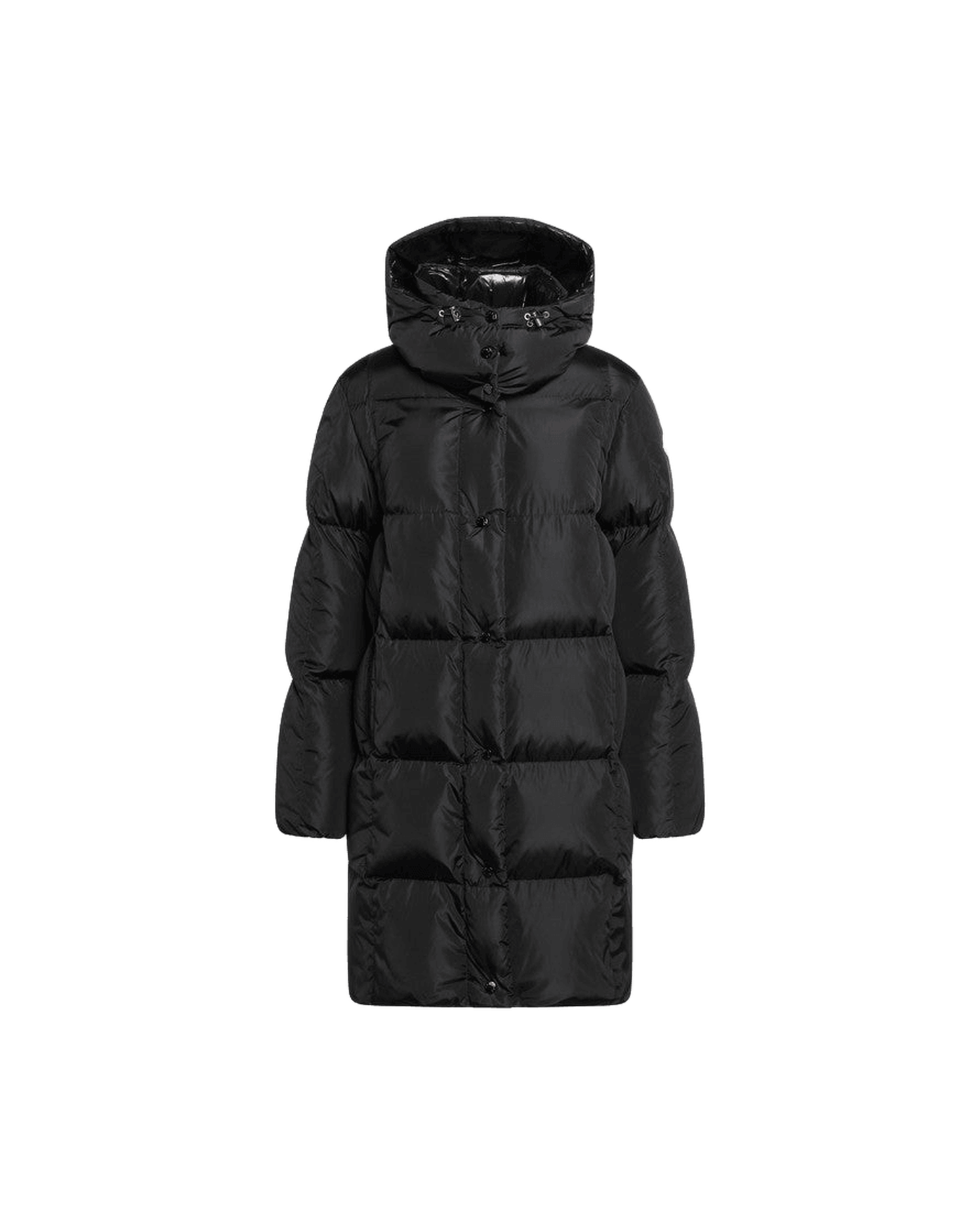 Moncler Black Litte Long Quilted Jacket Glam Steals