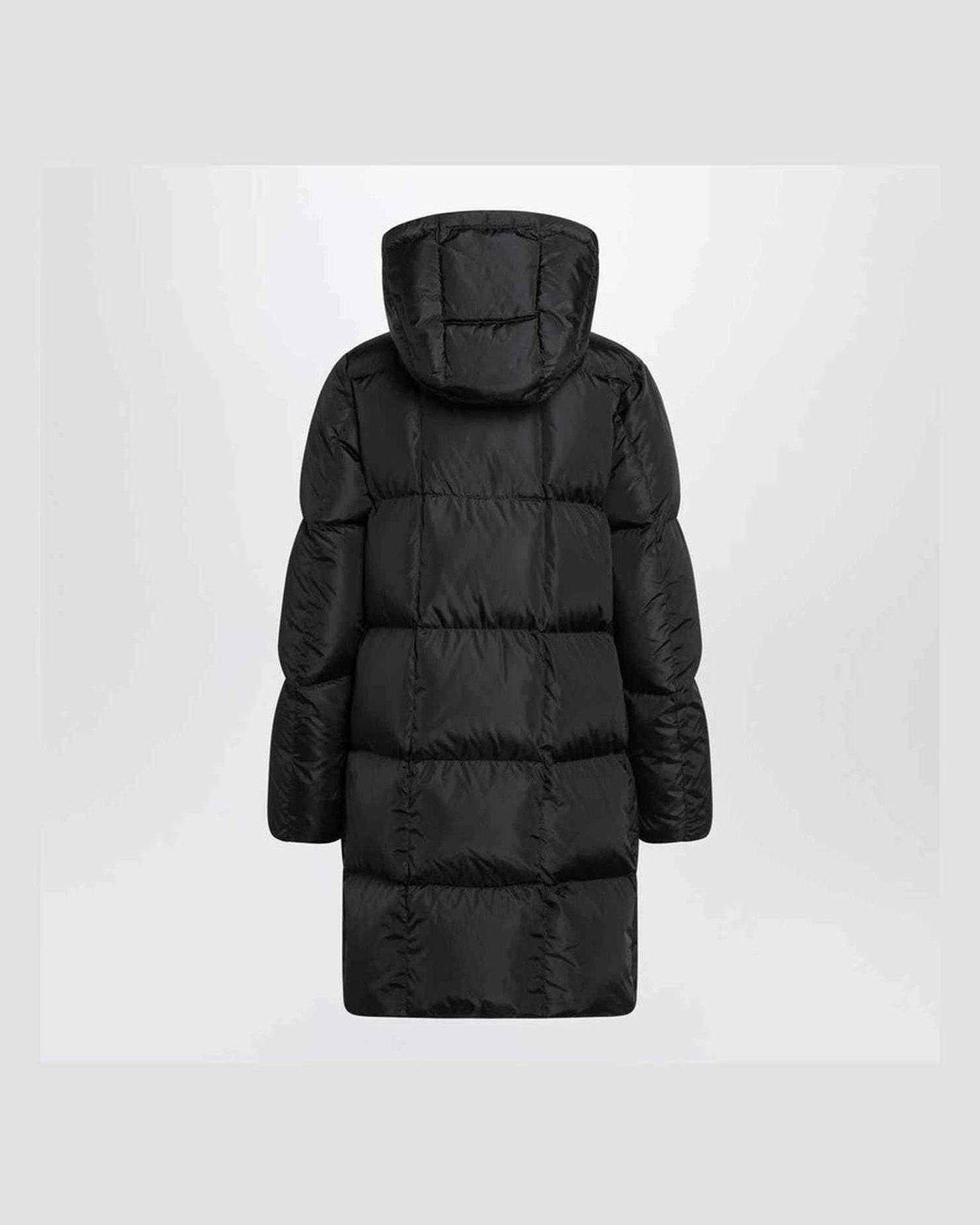 Moncler Black Litte Long Quilted Jacket Glam Steals