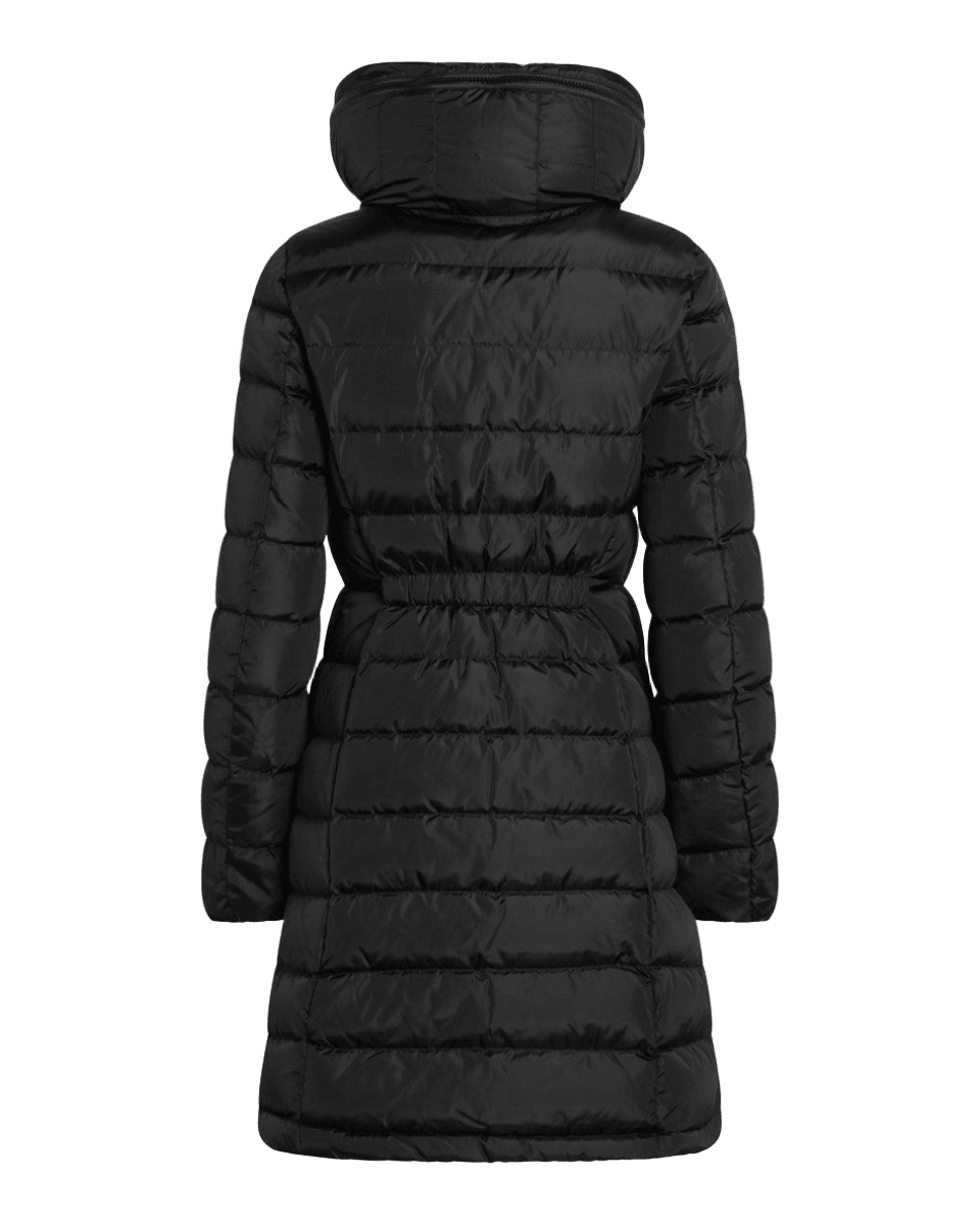 Moncler Black Nylon Flammette Down Jacket in Technique Glam Steals
