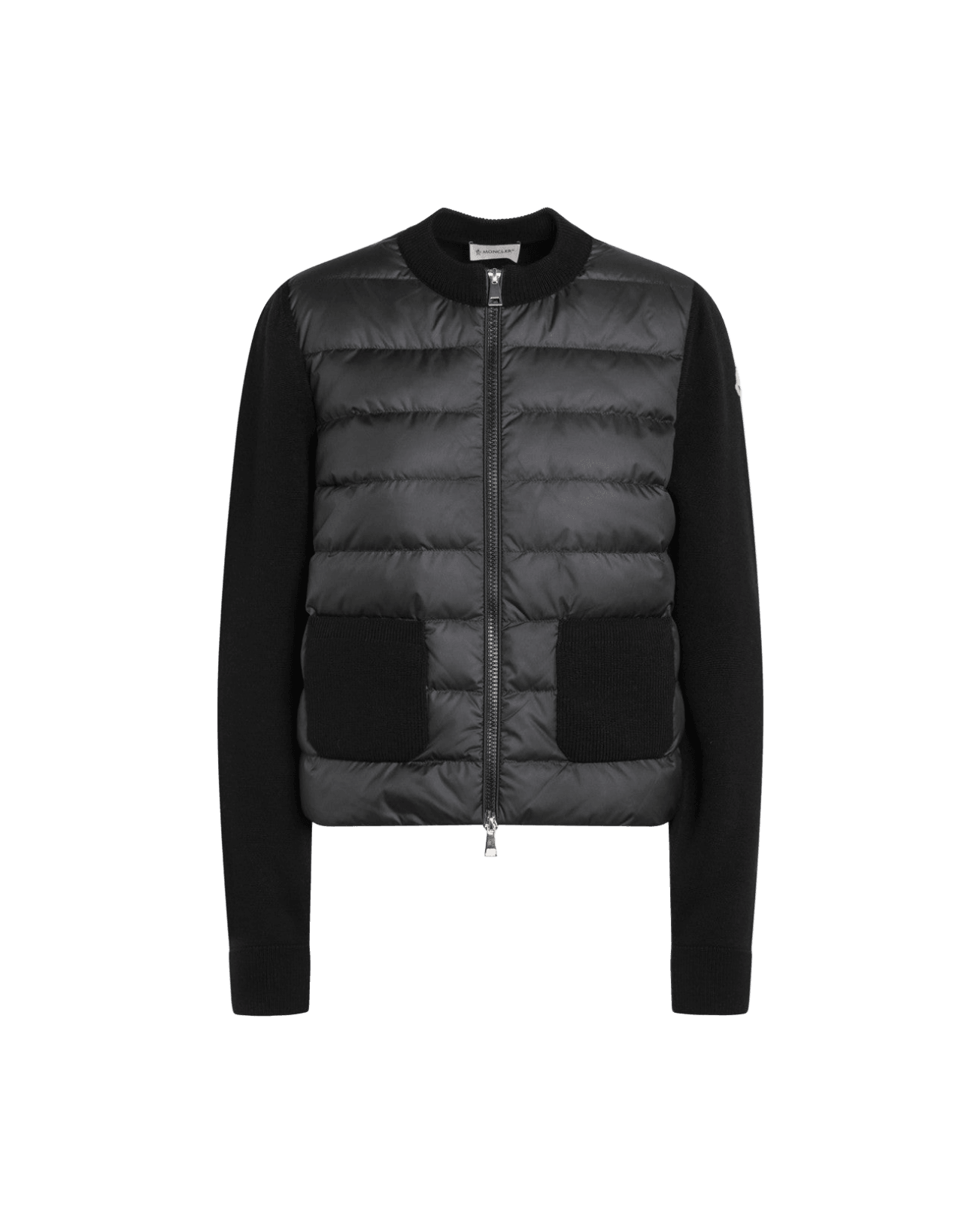 Moncler Black Padded Zip Up Cardigan