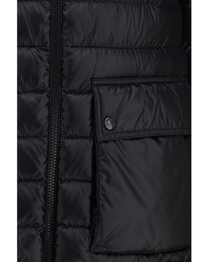 Moncler Black Polyamide Full Length Jacket Glam Steals