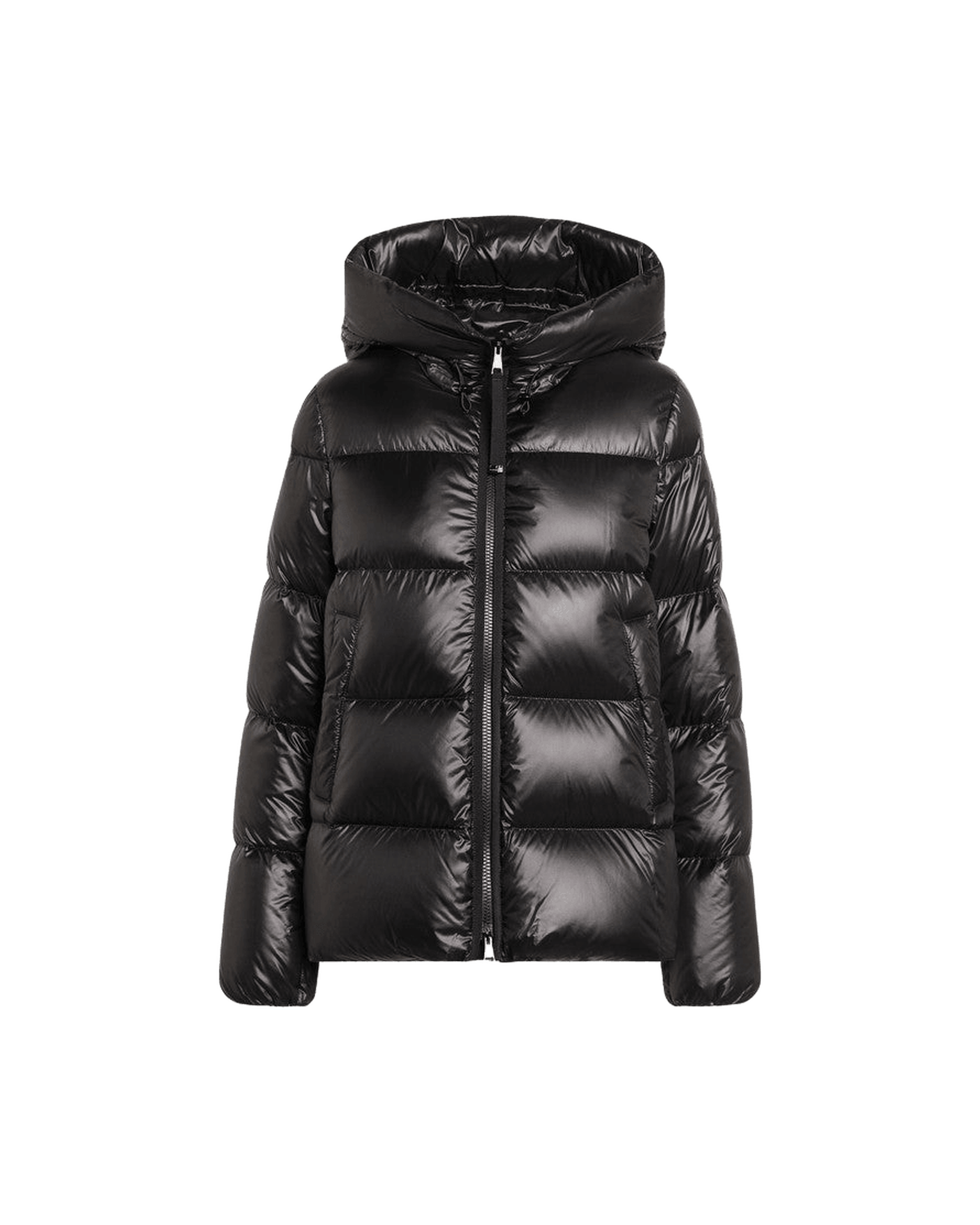 Moncler Black Shiny Zip Jacket Glam Steals