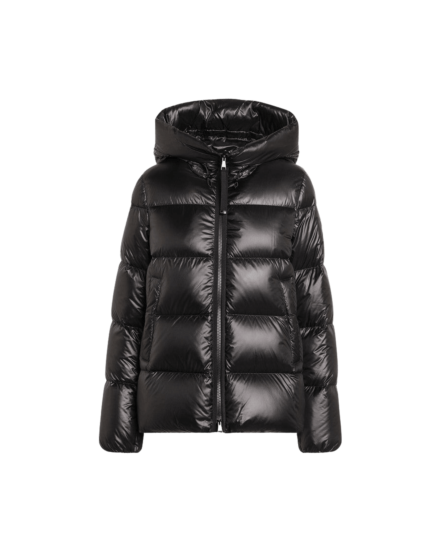 Moncler Black Shiny Zip Jacket Glam Steals