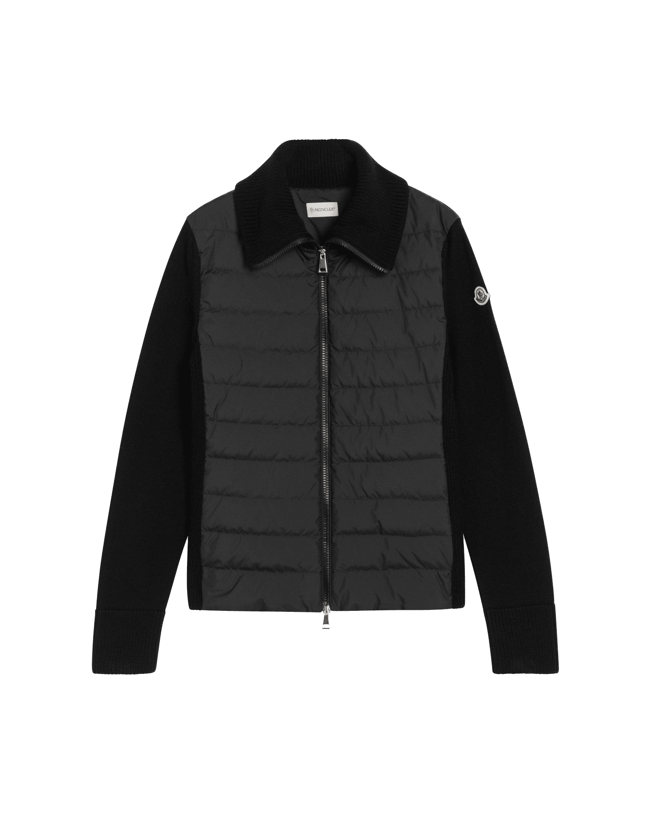 Moncler Black Wool Padded Cardigan Glam Steals