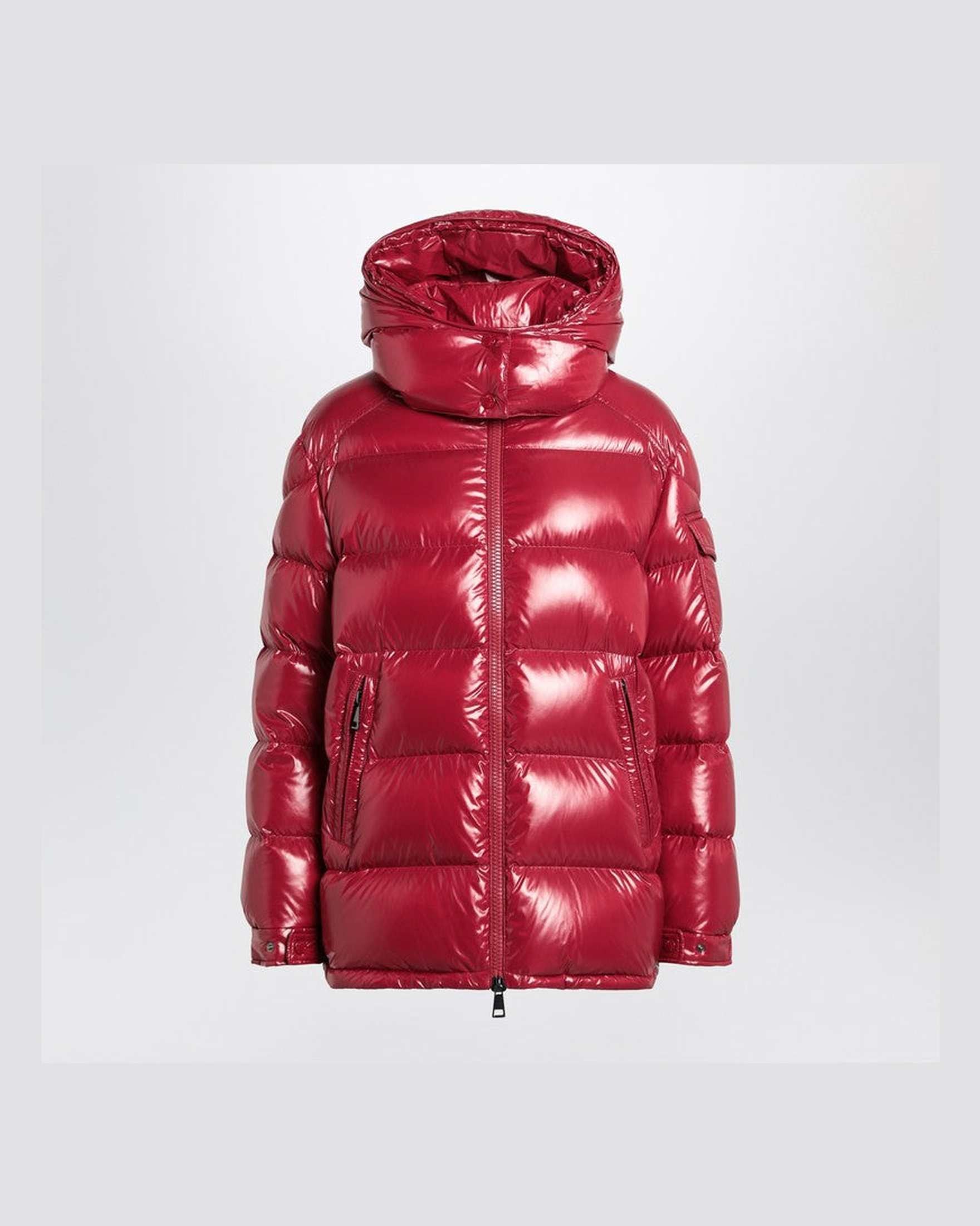 Moncler Red Nylon Ruby Down Jacket In Lacquered Glam Steals