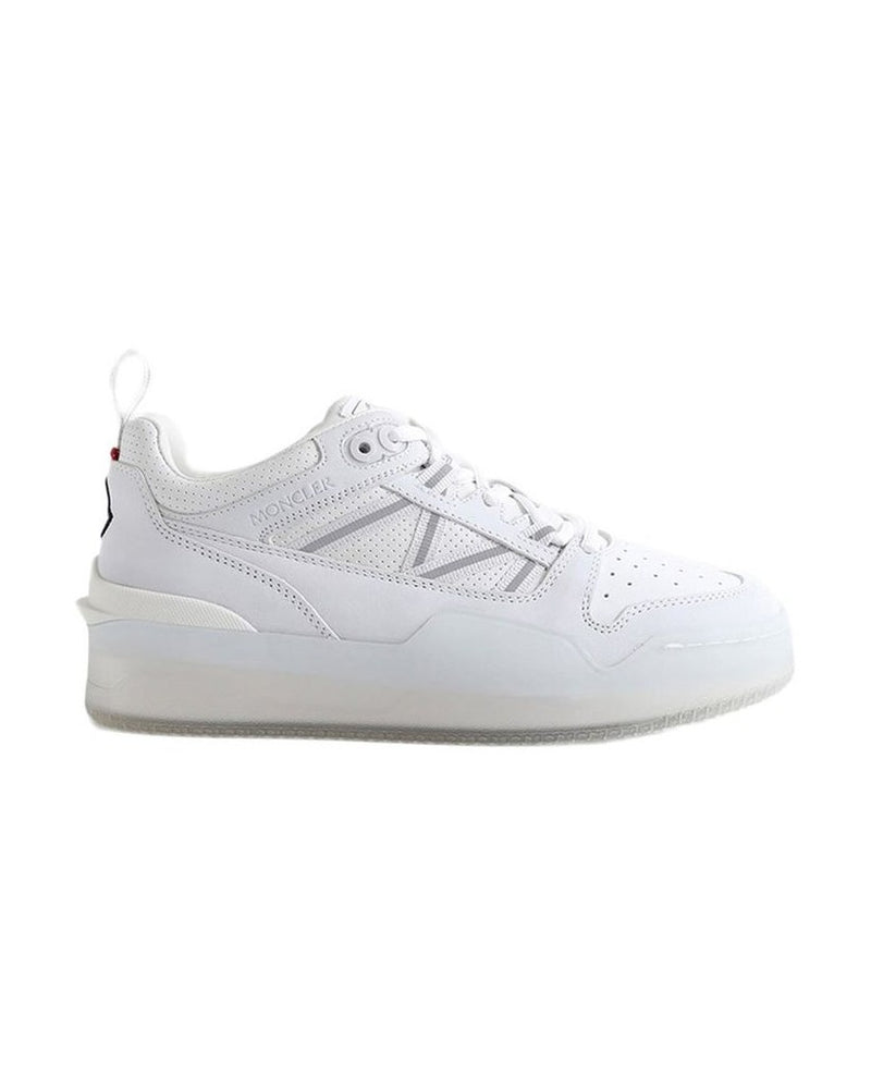 Moncler White Calfskin Low Top Sneakers Glam Steals