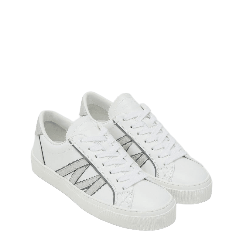 Moncler White Leather Monaco2 Sneakers Glam Steals
