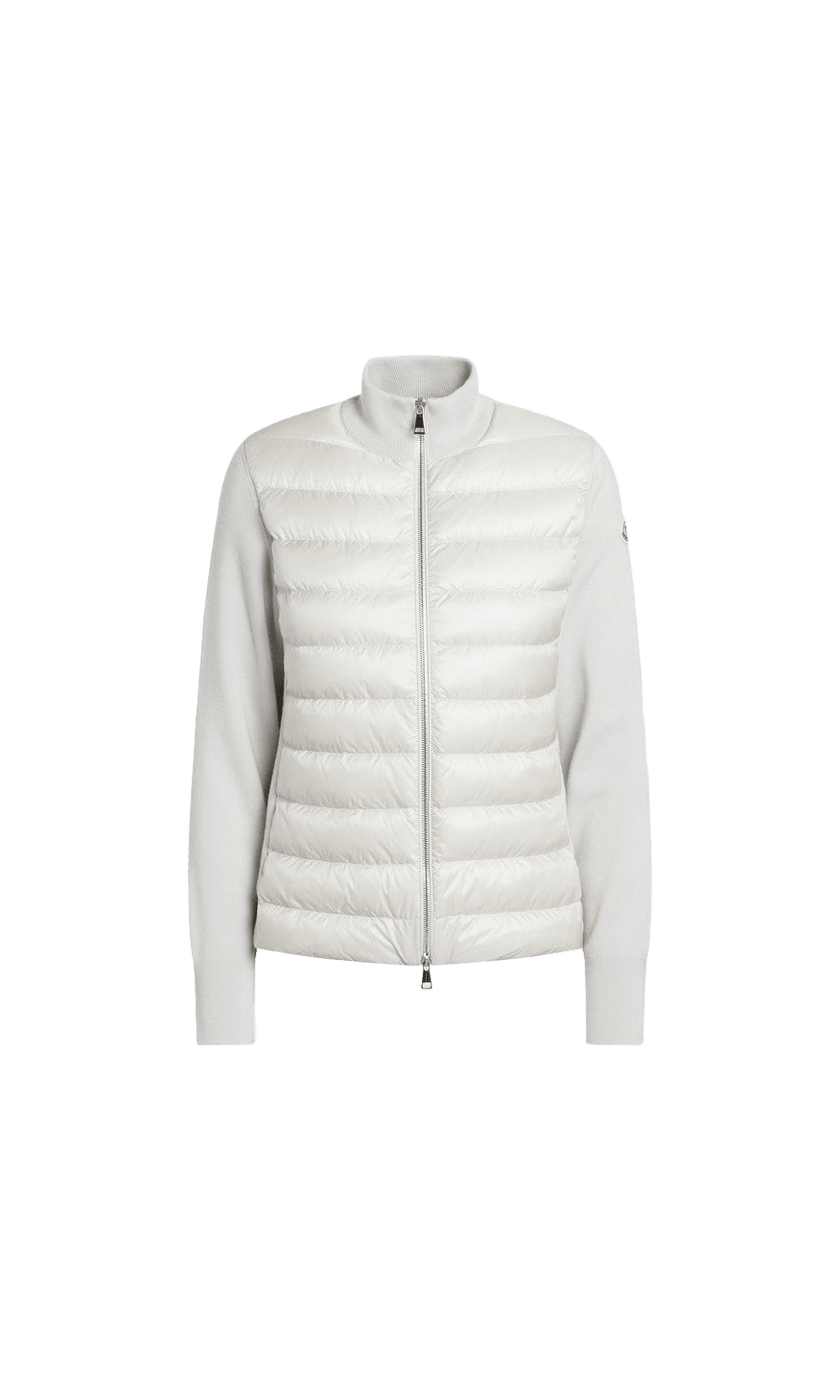 Moncler White Padded Zip Up Cardigan Glam Steals