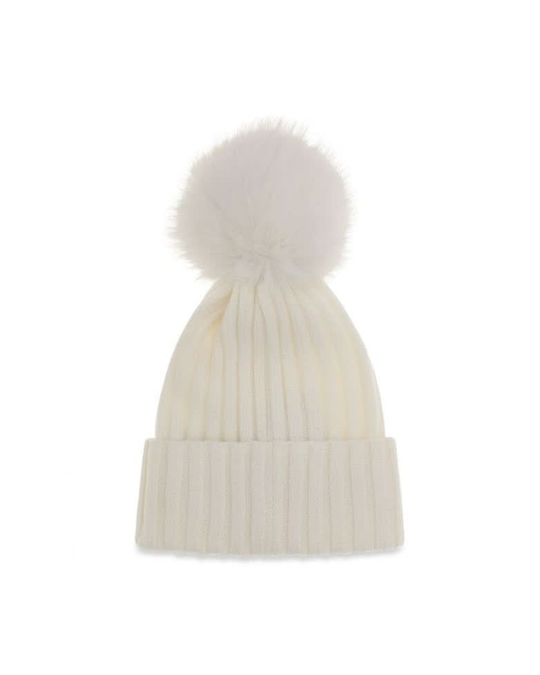 Moncler White Wool Fleece Beanie Glam Steals