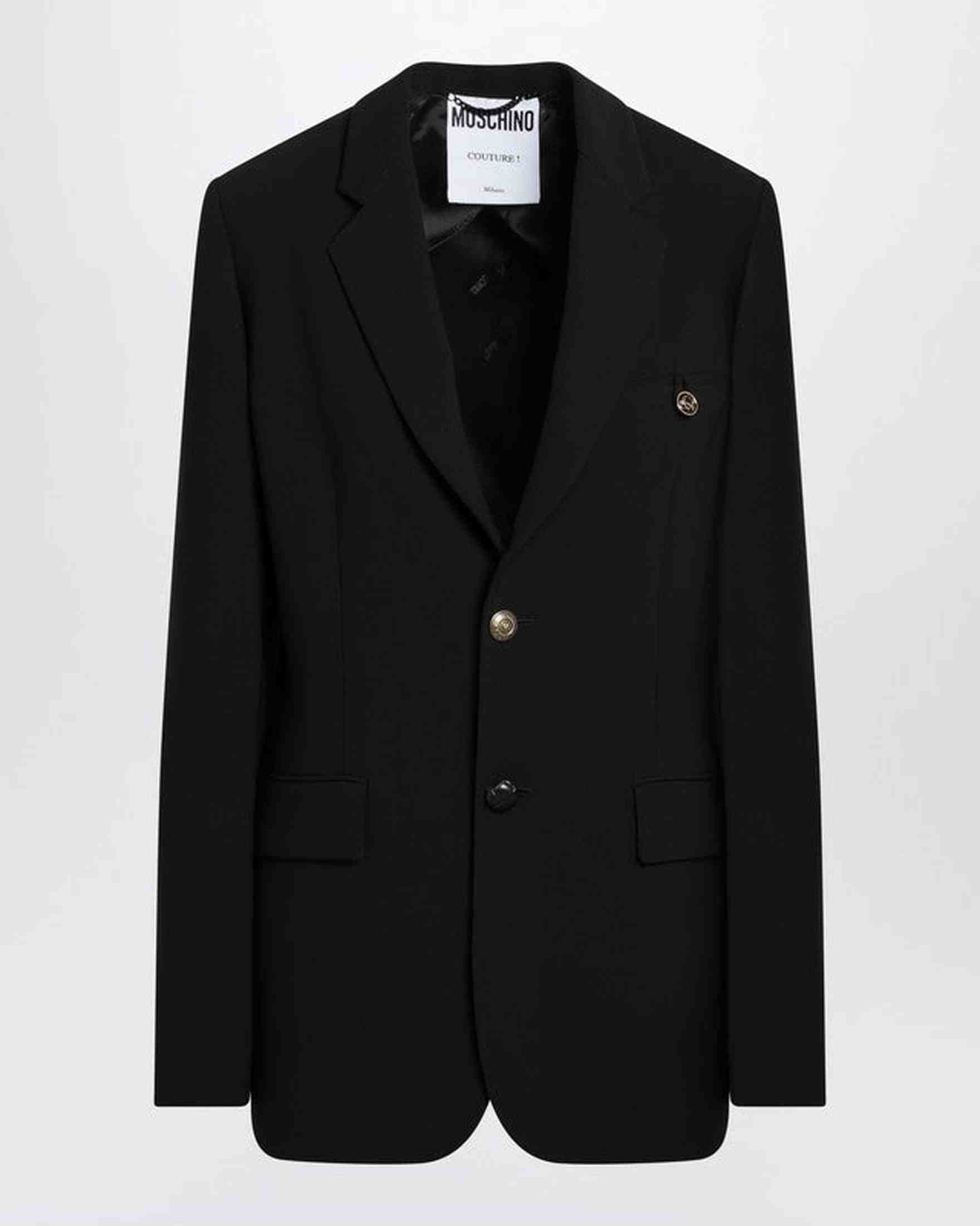 Moschino Black Single Breasted Jacket Glam Steals