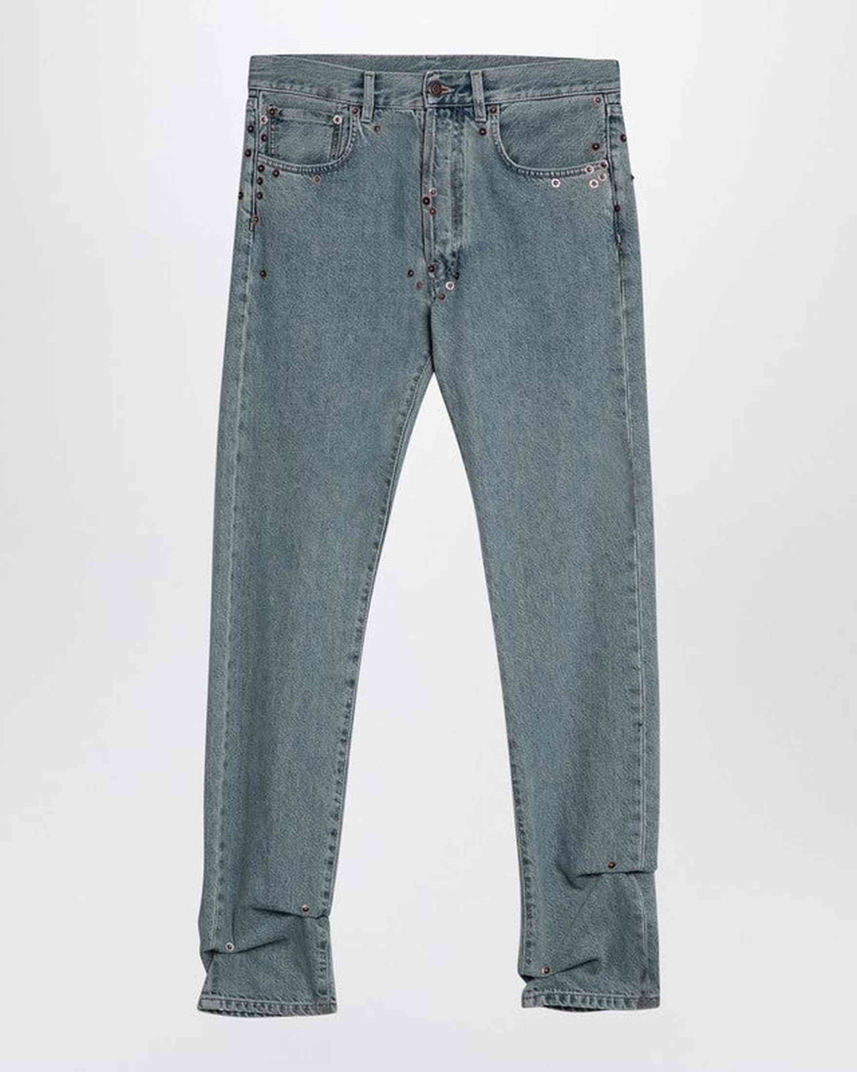 Moschino Light Blue Denim Jeans With Rivets Glam Steals