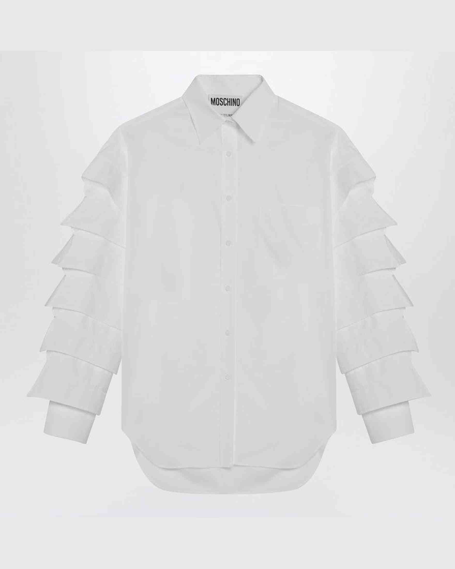 Moschino White Shirt With Sleeves And Collars Glam Steals