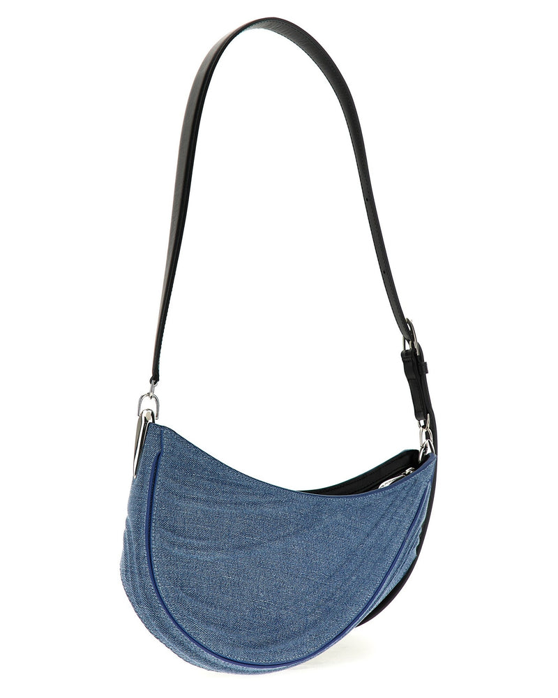 Mugler Denim Medium Spiral Curve 01 Shoulder Bag Glam Steals