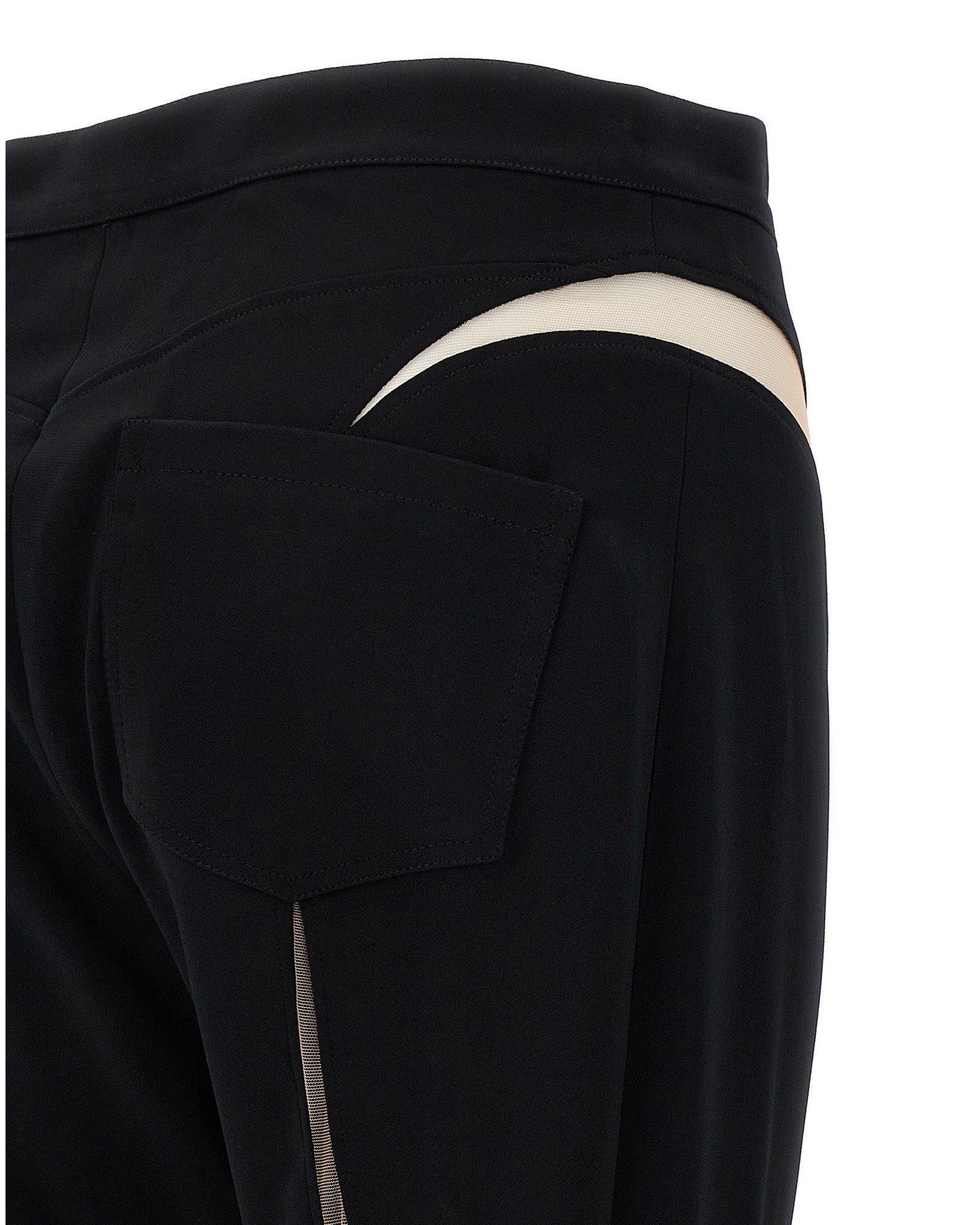 Mugler Mesh Insert Leggings Glam Steals