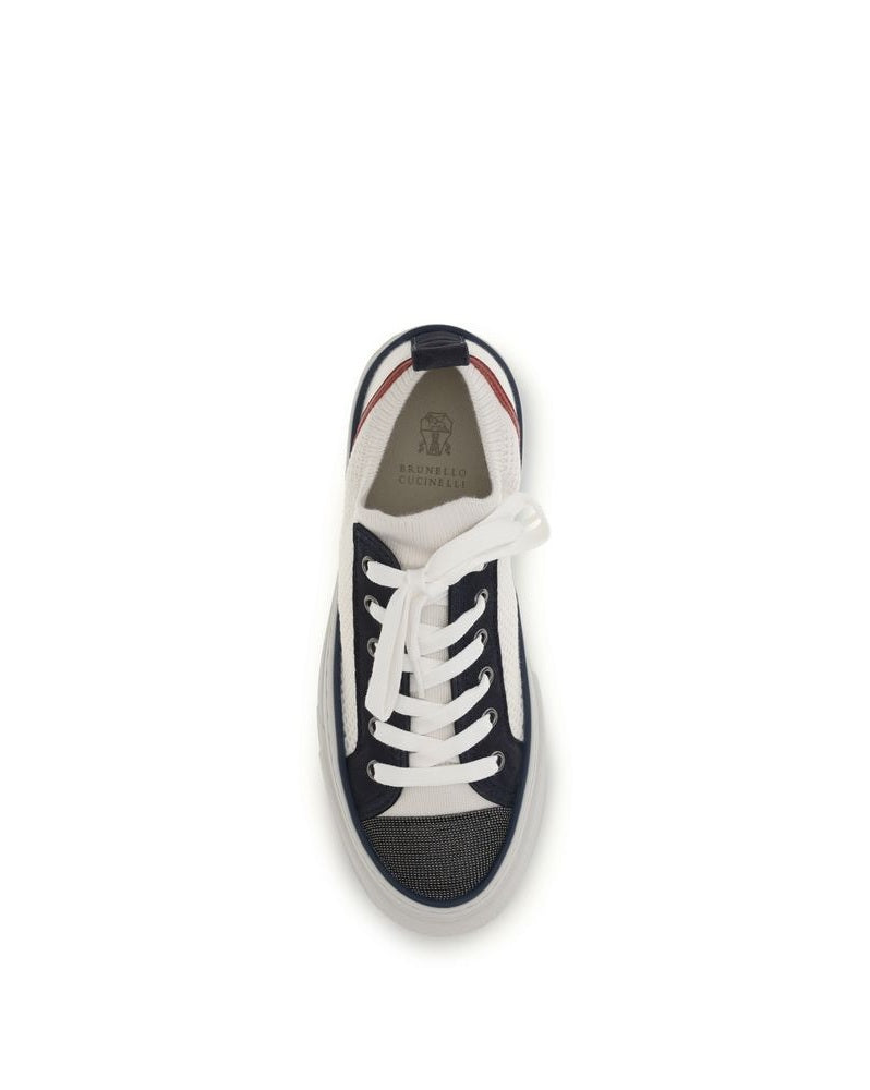 Multicolor Cotton Low Top Sneakers Glam Steals