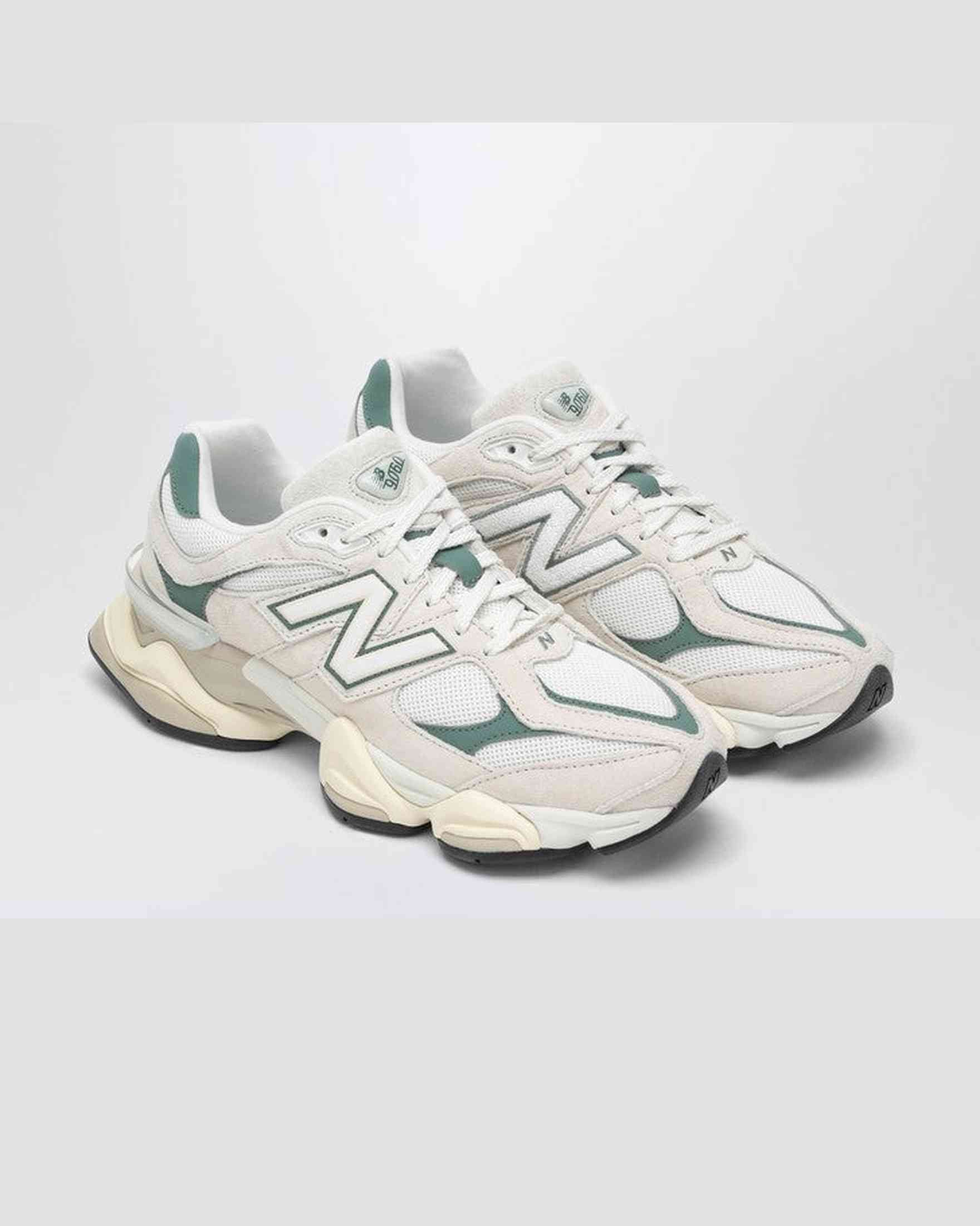New Balance Linen Low Sneaker 9060 With Dark Juniper Glam Steals