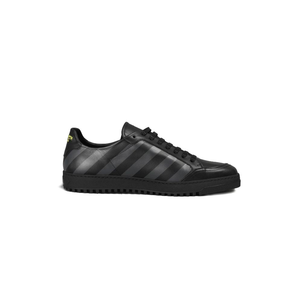 Off- Calfskin Women White Black Sneaker Glam Steals