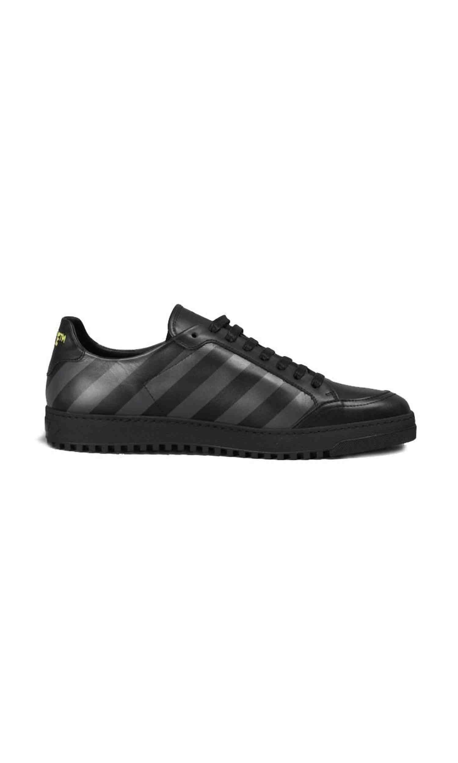 Off- Calfskin Women White Black Sneaker Glam Steals