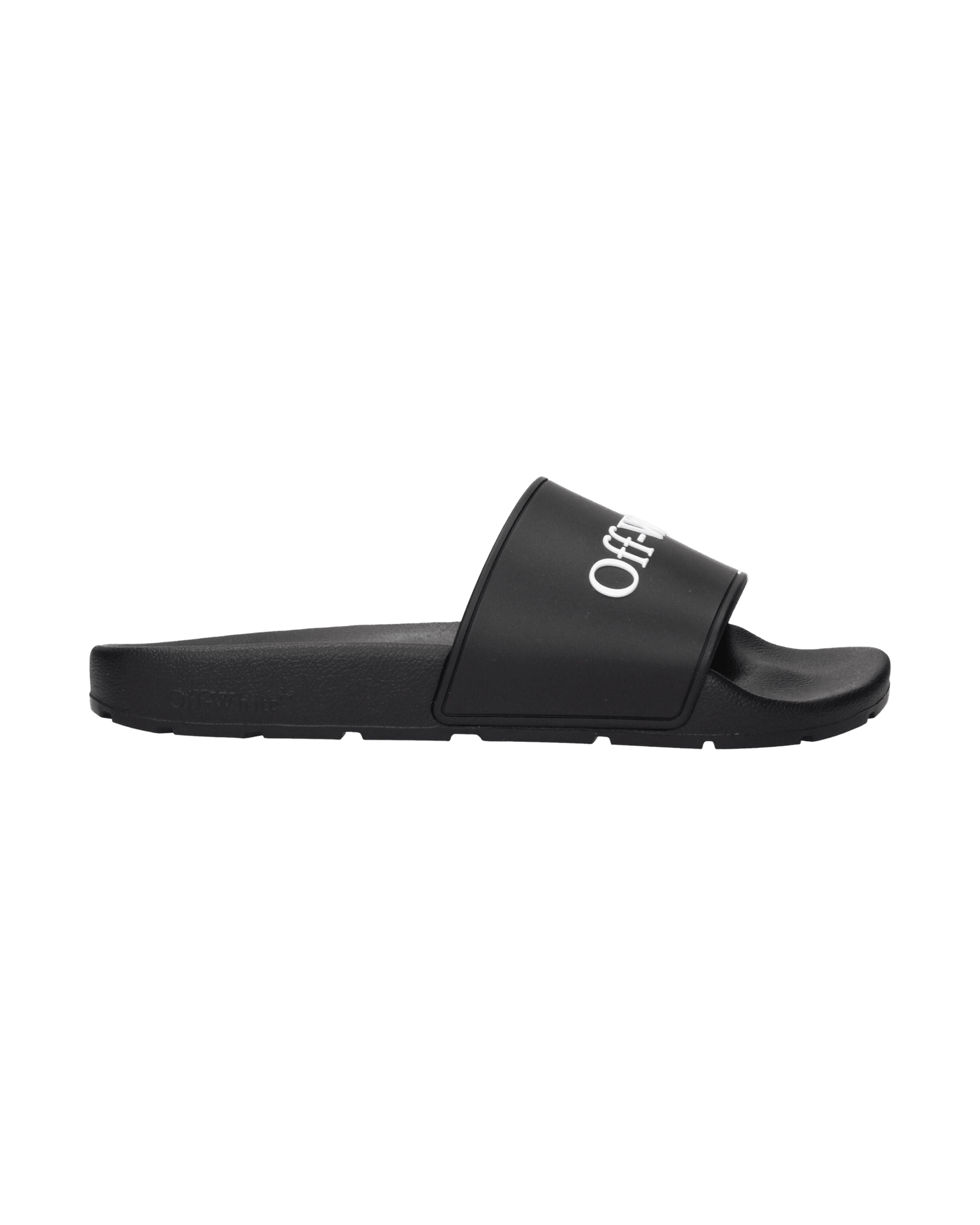 Off-White Black Cotton Slippers Sandals Glam Steals