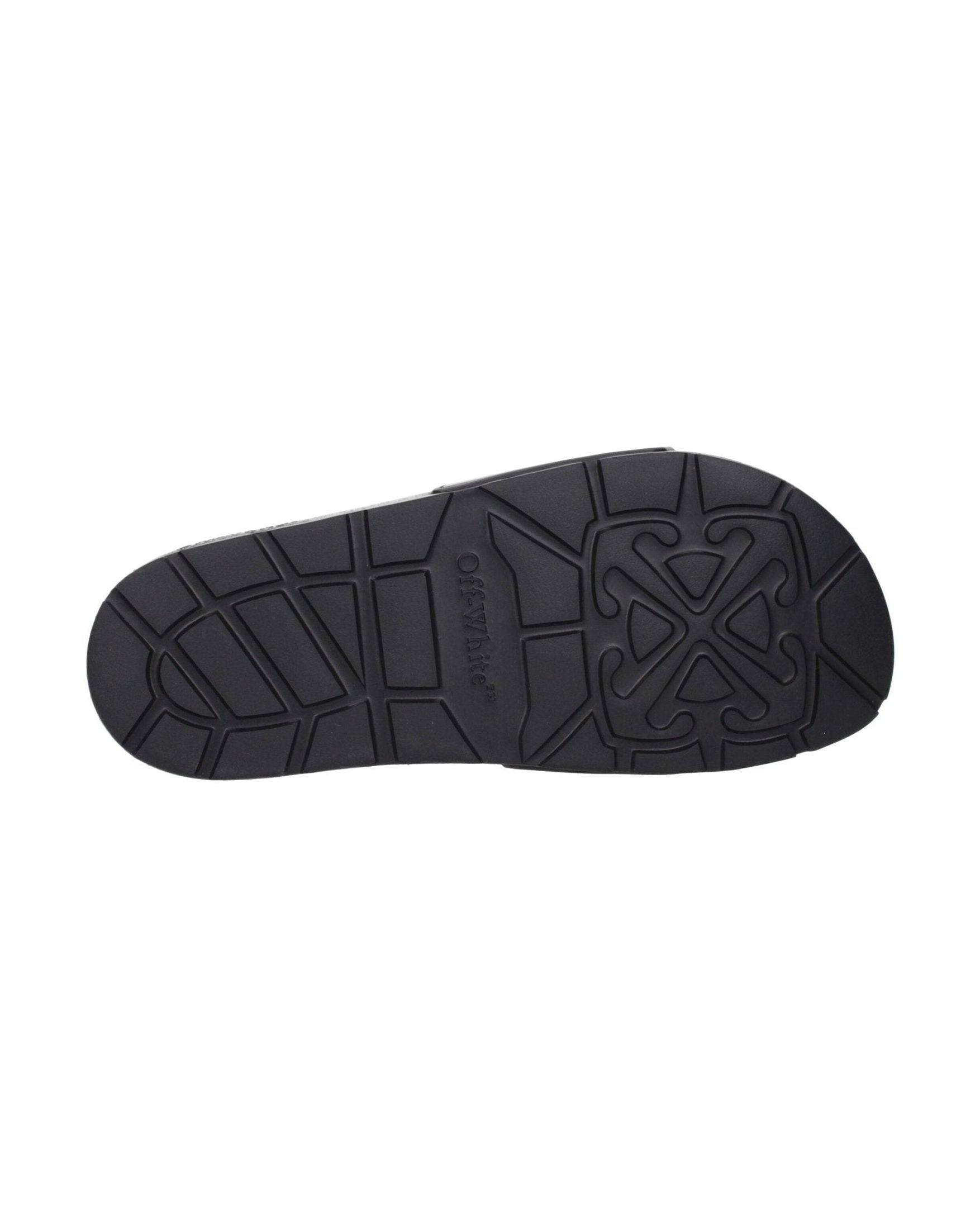 Off-White Black Cotton Slippers Sandals Glam Steals