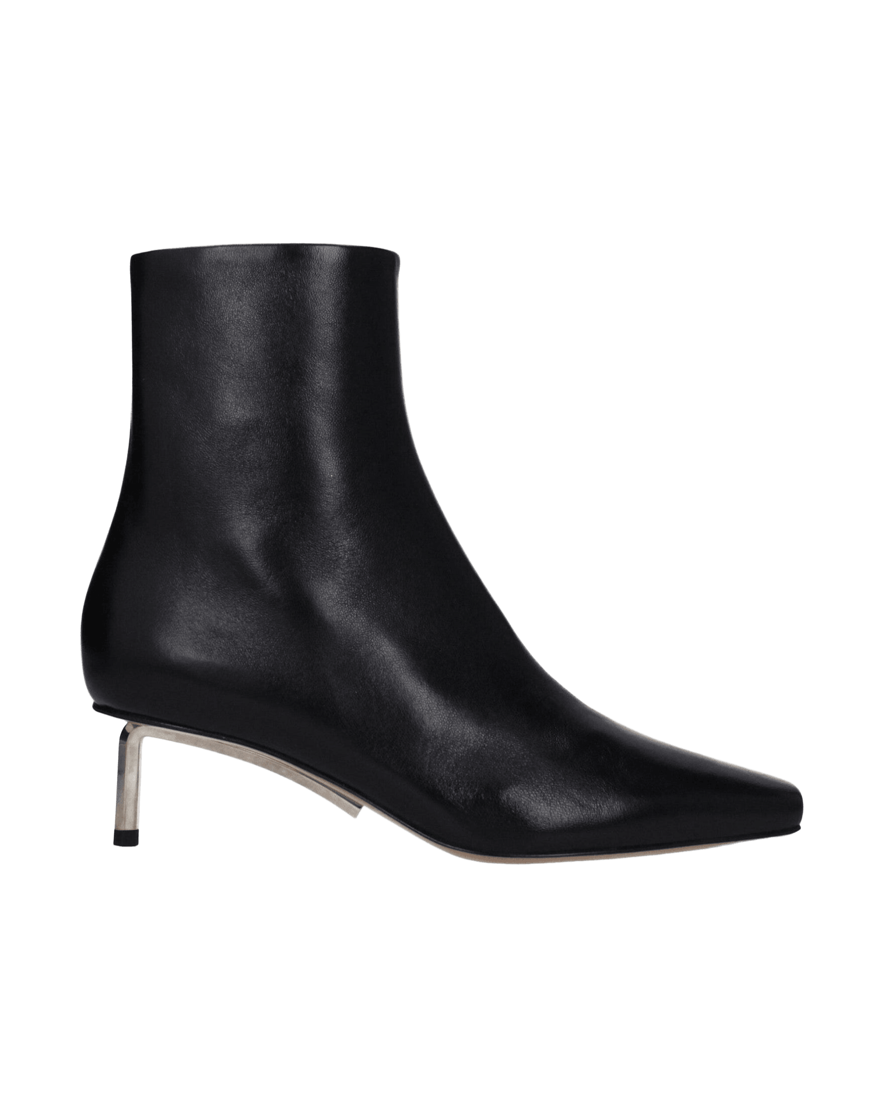Off-White Black Leather Ankle Boots Glam Steals