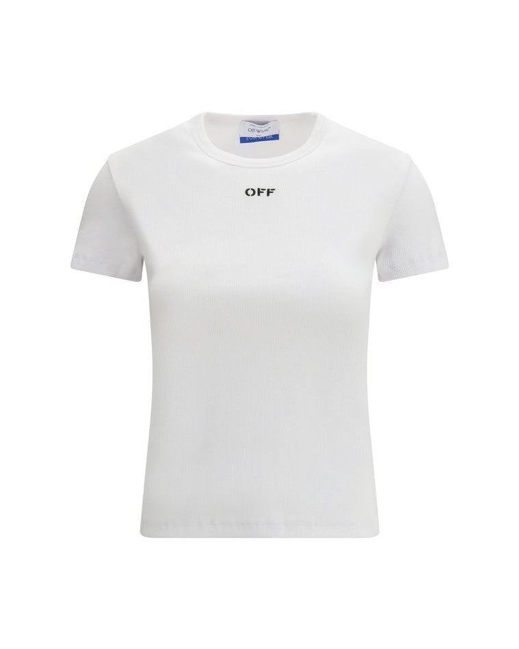 Off-white Cotton White T-shirt Glam Steals