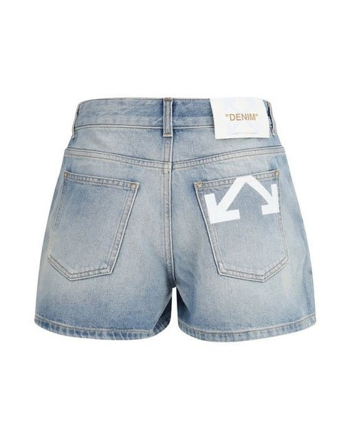 Off-white Denim Blue Shorts 