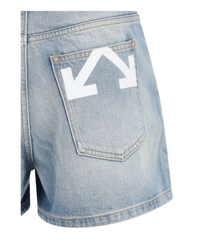 Off-white Denim Blue Shorts 