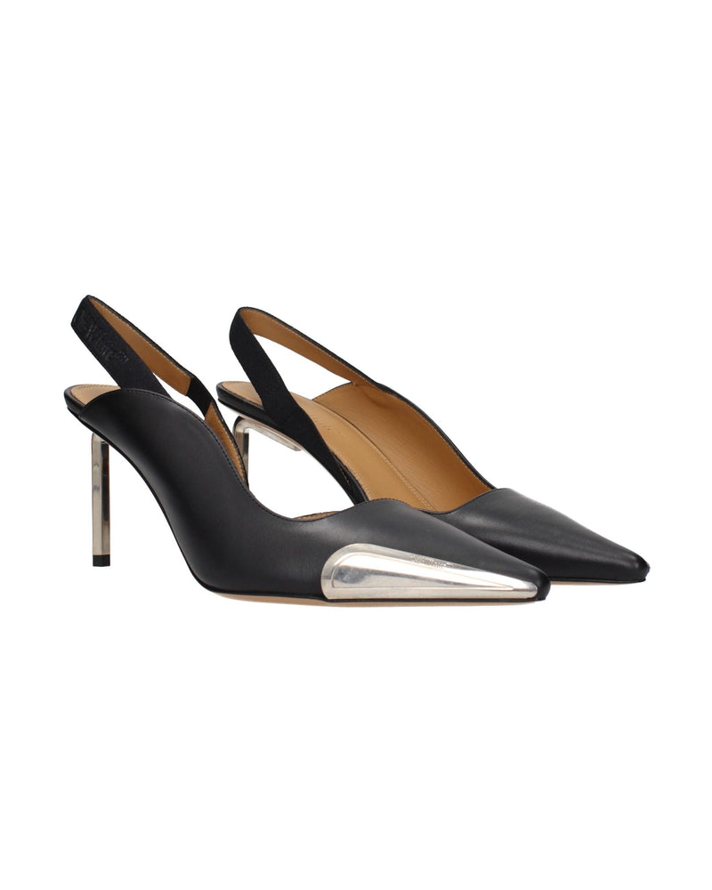 Off- Leather White High Heel Pumps Heels