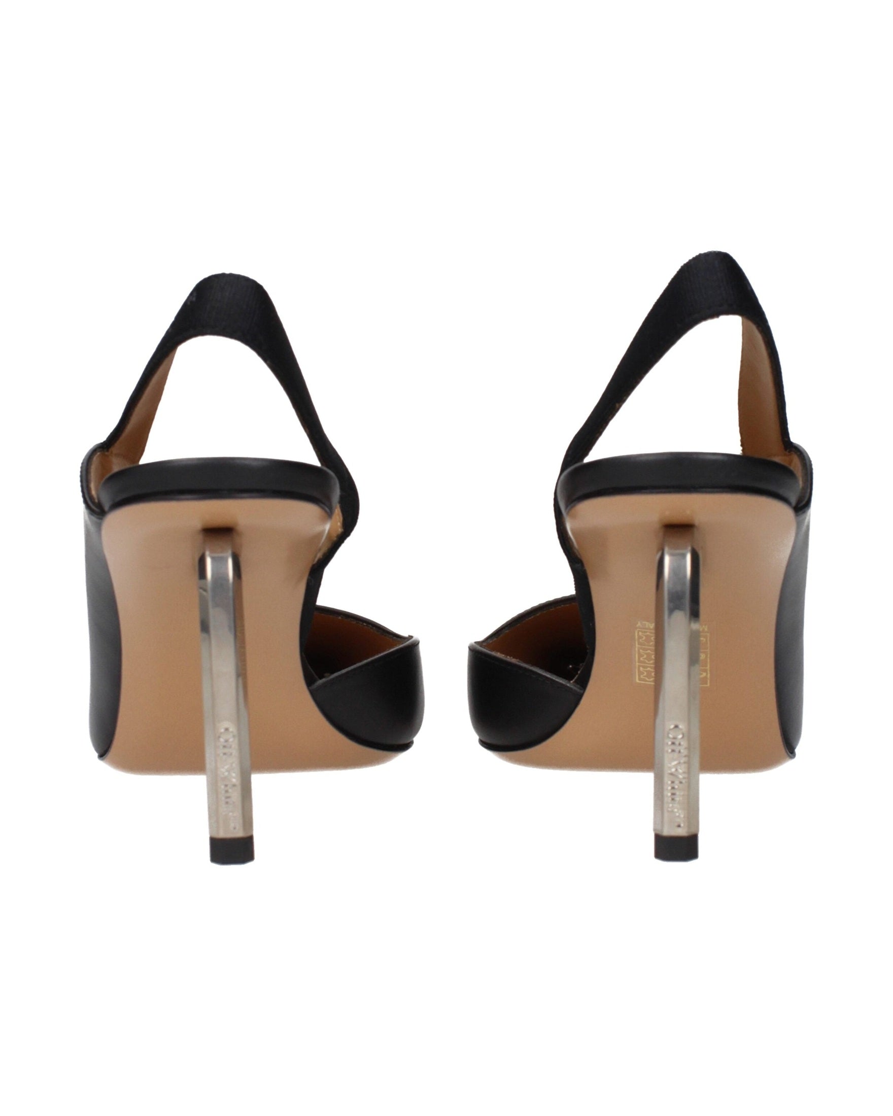 Off- Leather White High Heel Pumps Heels