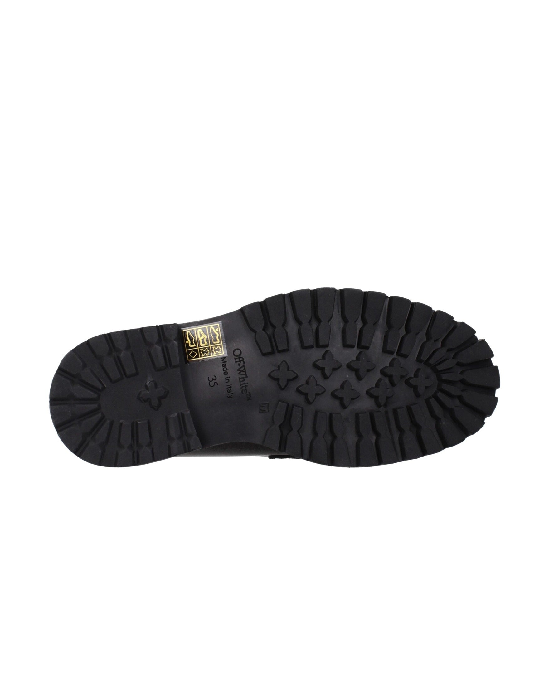 Off-white Leather Black Slip On Loafers Glam Steals