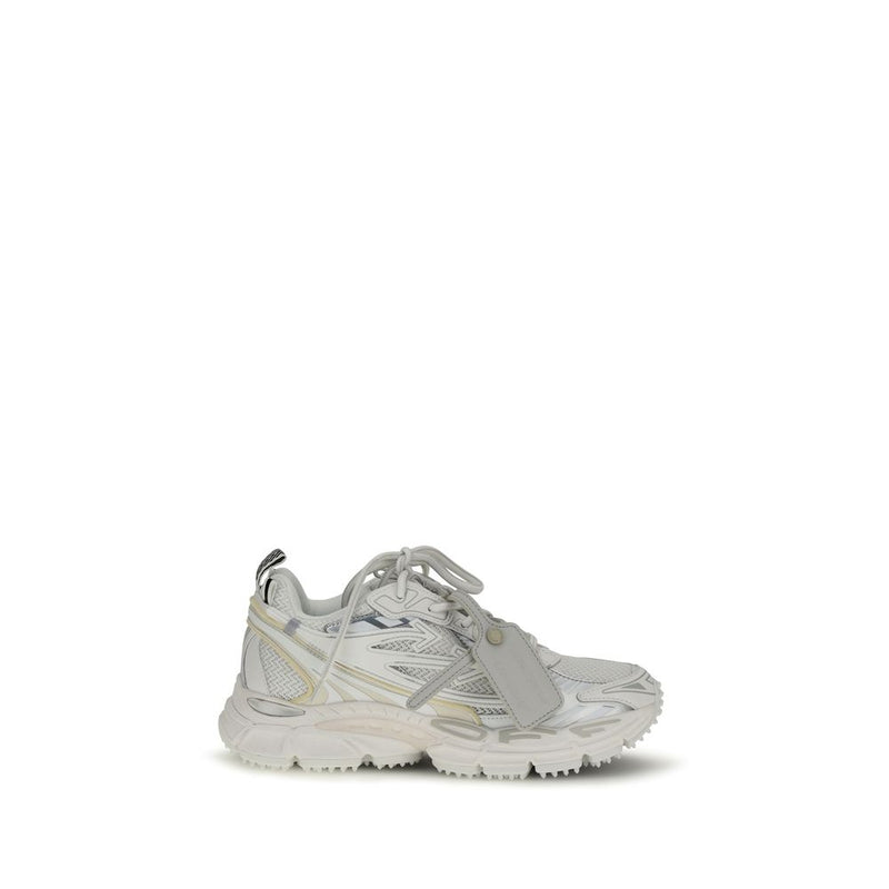 Off-white Polyurethane Athletic Sneakers Glam Steals